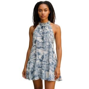 Calypso St. Barth Cityscape Print Mini Dress